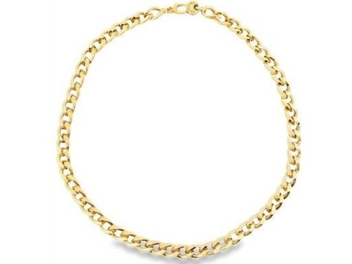 18K Yellow Gold 18.5-Inch Cuban Link Chain Necklace
